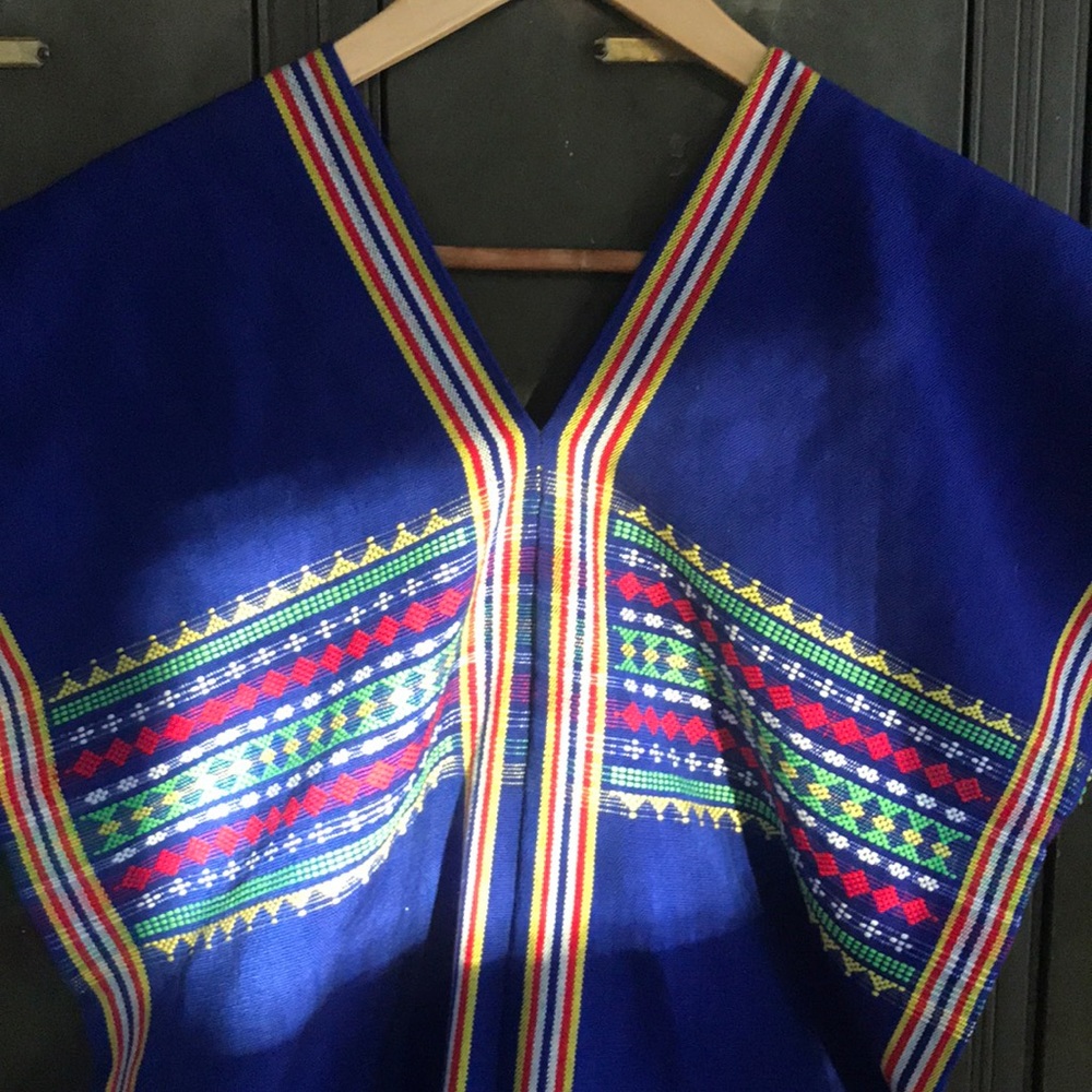Blue Thai tribal dress